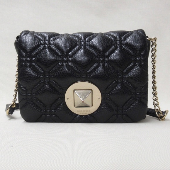Kate Spade Black Quilted Leather Crossbody Bag - Picture 2 of 13